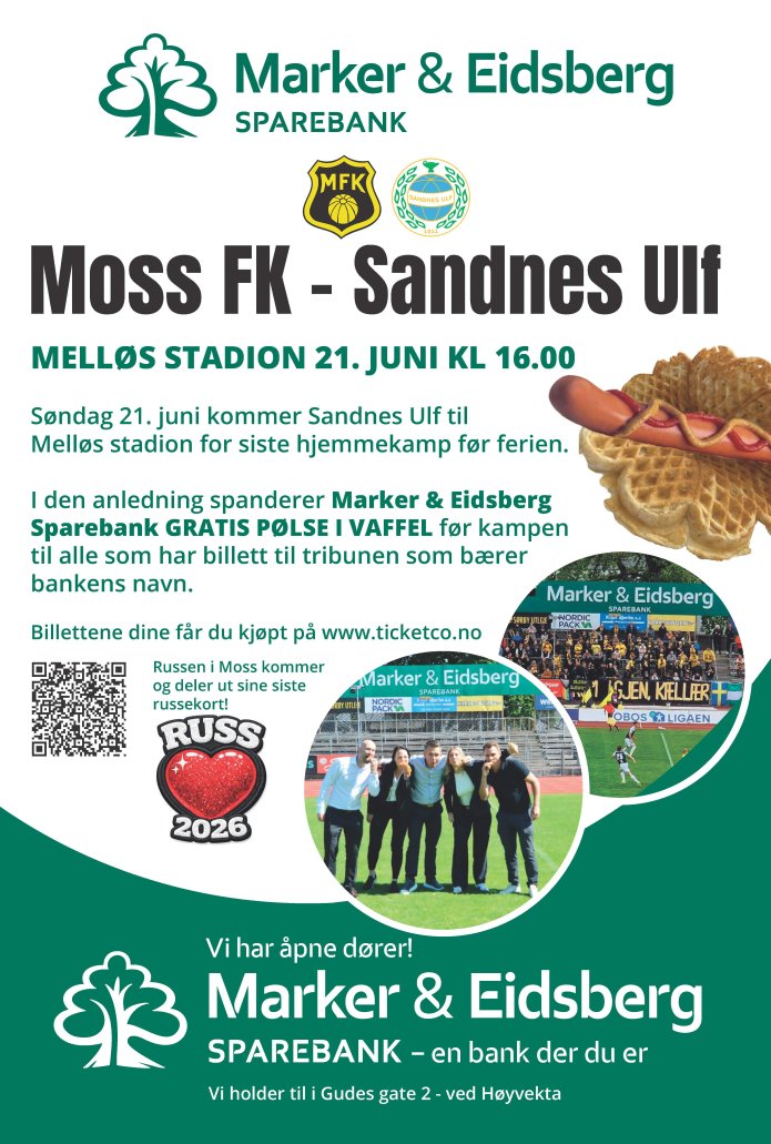 Russekort og pølse i vaffel på søndag